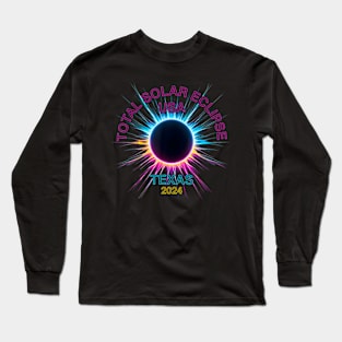 Total Solar Eclipse Texas For Wo 2024 Long Sleeve T-Shirt